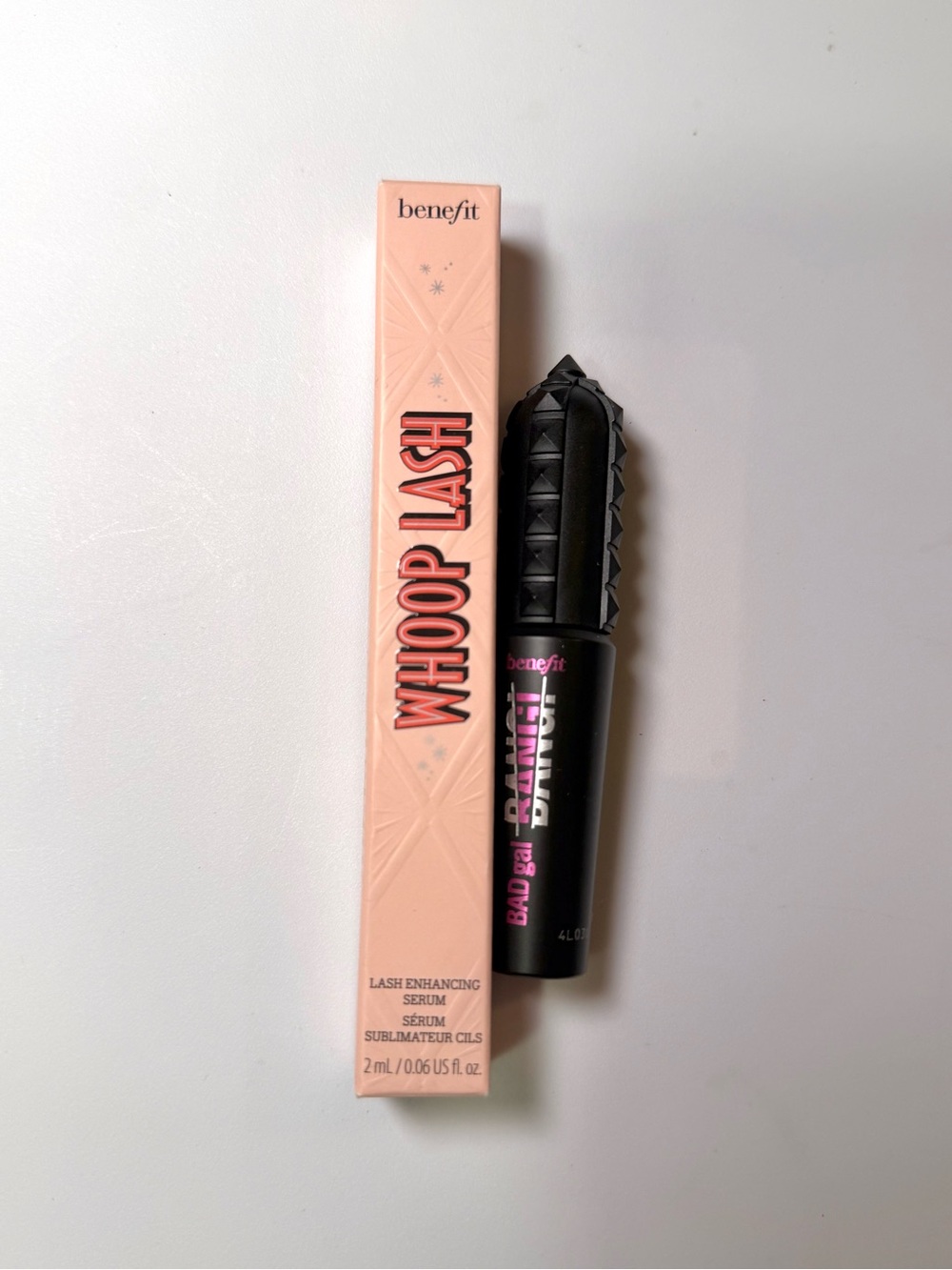 Benefit  whooplash lash enhancing serum and bang travel mascara retail $68
